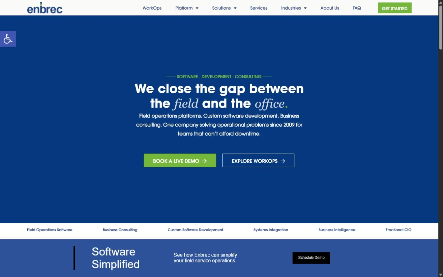 Enbrec field operations website homepage